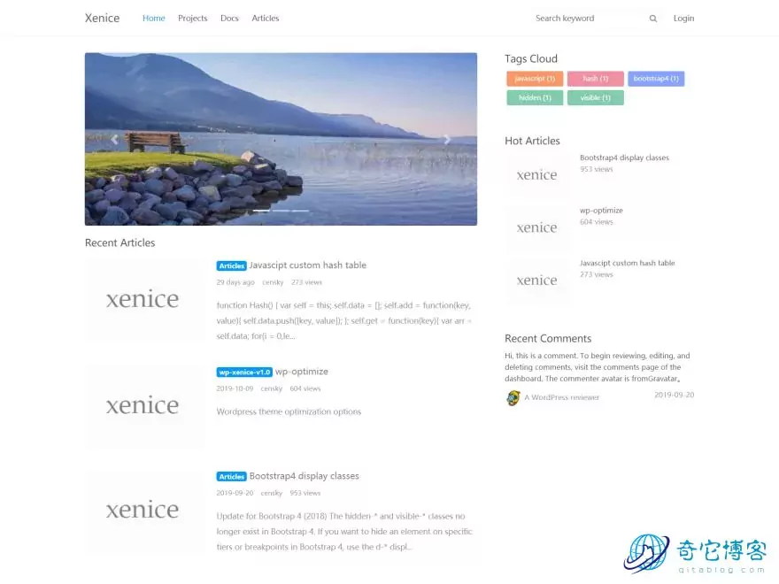开源免费的WordPress个人博客主题推荐