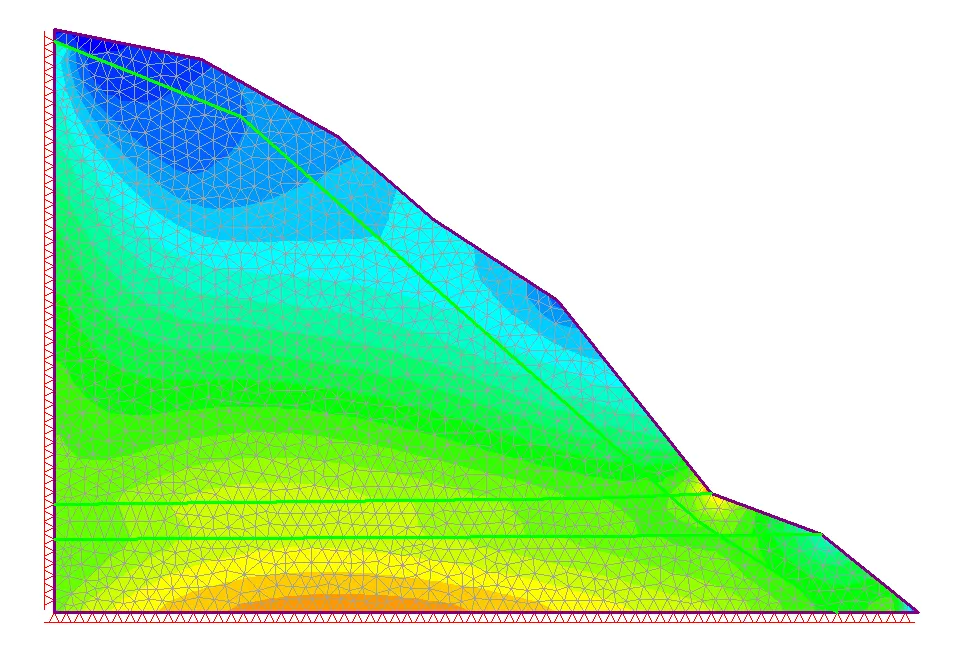 基于Phase有限元法计算边坡稳定性