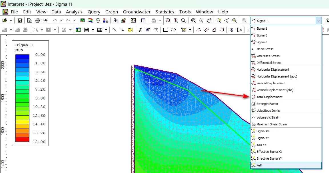 基于Phase有限元法计算边坡稳定性