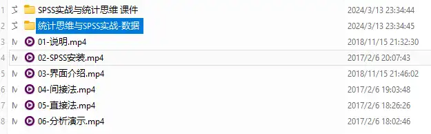 松哥统计-清华SPSS实战与统计思维视频与PPT
