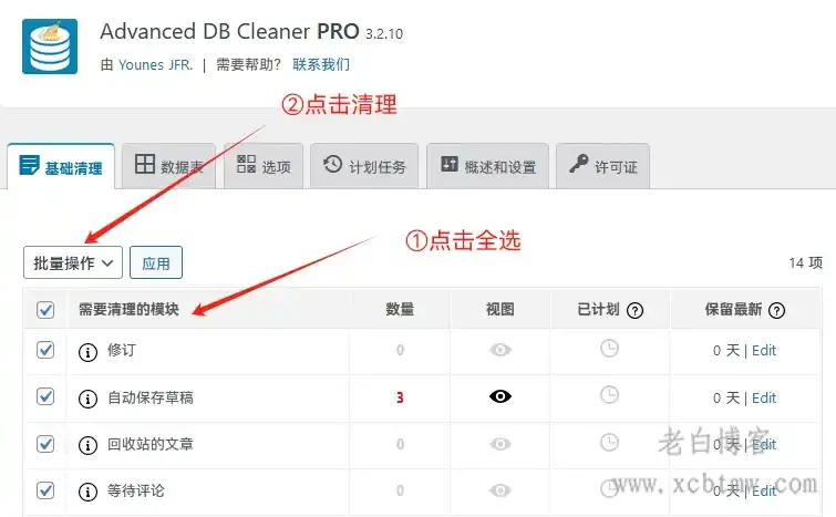 WordPress数据库清理优化插件Advanced Database Cleaner使用教程