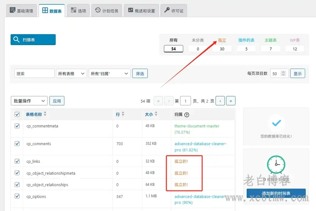 WordPress数据库清理优化插件Advanced Database Cleaner使用教程