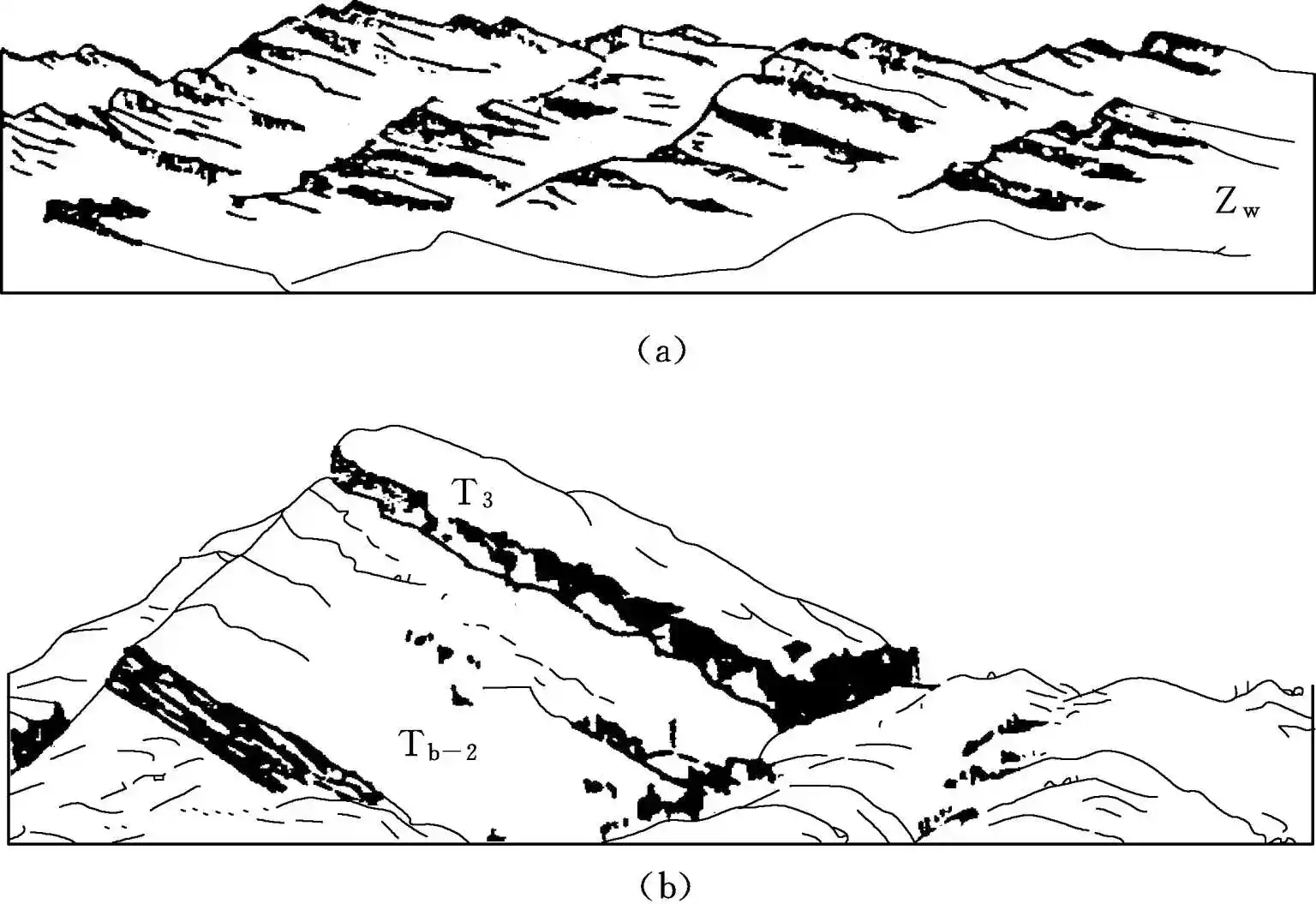 什么是构造作用形成的山岭？