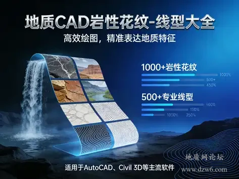 上千个地质专用CAD岩性花纹-线型大合集(附EXCEL对照表)