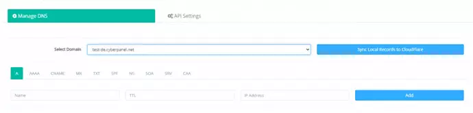 CyberPanel面板同步使用Cloudflare DNS